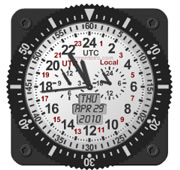 24 hr Flash clock with UTC as main time